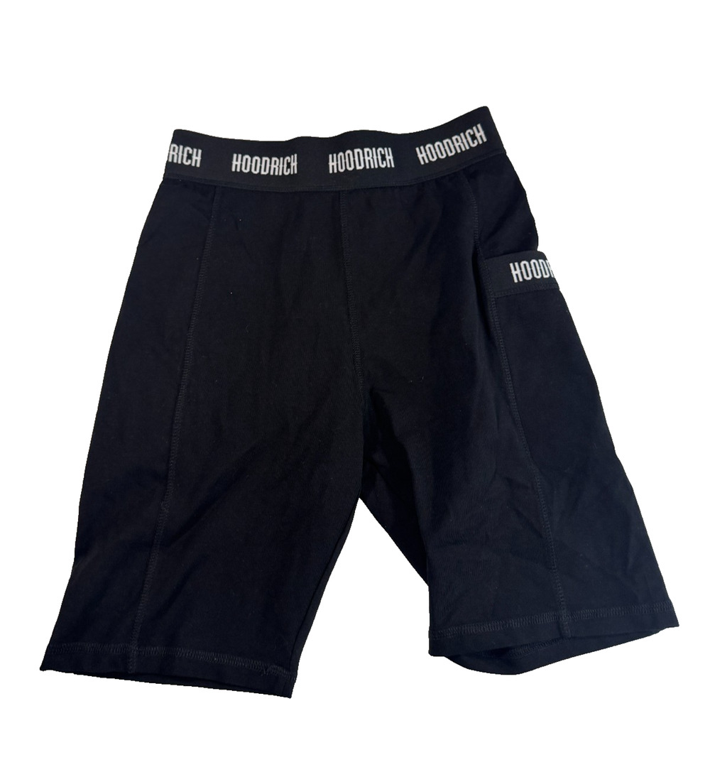 Hoodrich Bike Shorts Women's Small Black Logo High Rise Stretch NWT Style HW0502